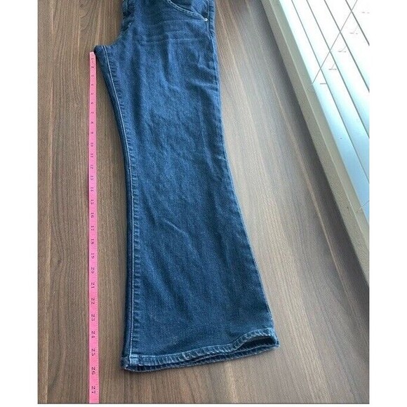 Hudson Collin Jeans Flap Mid Rise Bootcut Flare Crop Dark Wash Stretch 31/10 EUC - Picture 9 of 12